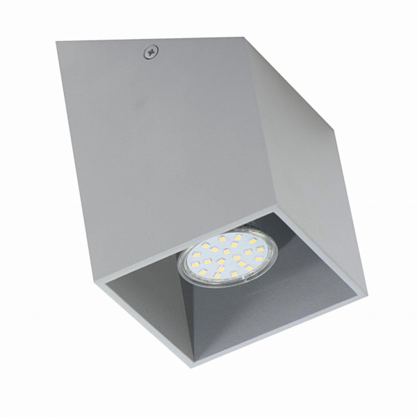Spot kwadratowy szary RUBIK 1xGU10x40W wym:15x10x10cm IP20 Lampex 915145