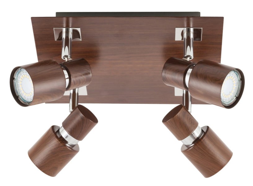 Spot kwadratowy wenge Merkur 4xGU10x10W wym:11x25x25cm IP20 Rabalux 908846