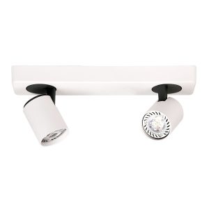 Spot listwa biało-czarny ELVIRA 2xGU10x25W wym:14x32x7cm IP20 Italux 913894 Spot listwa biało-czarny ELVIRA 2xGU10x25W wym:14x32x7cm IP20 Italux 913894