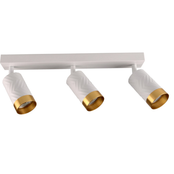 Spot listwa biało-złoty ARRAS 3xGU10x10W wym:10x39x5,5cm IP20 Polux 908780