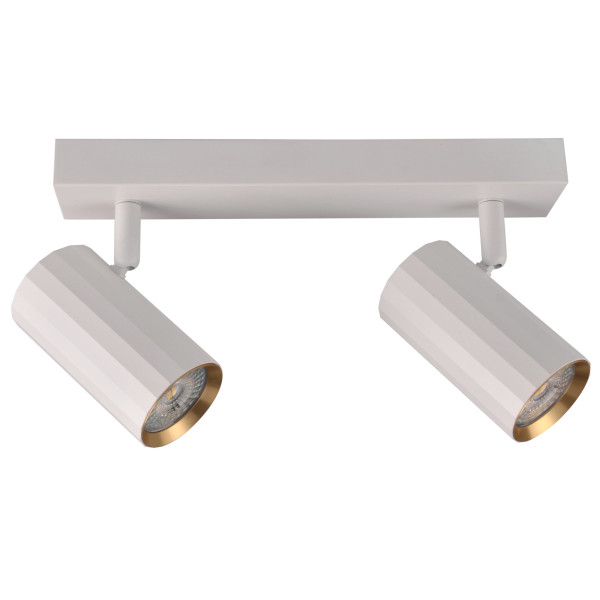 Spot listwa biało-złoty NICEA 2xGU10x10W wym:10x26x5,5cm IP20 Polux 909056