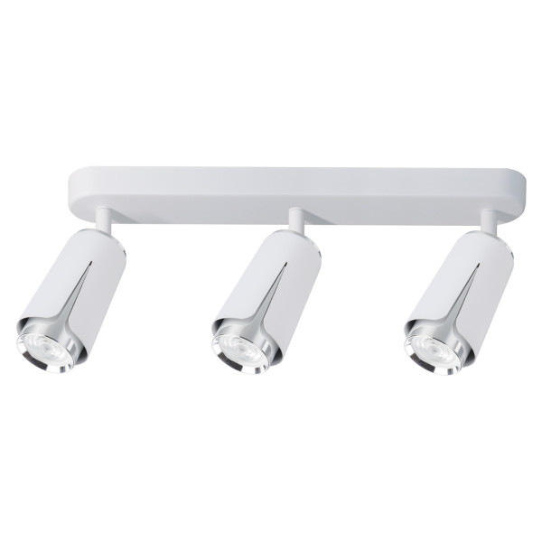 Spot listwa biały chromowany Flower 3xGU10x8W wym:10x48,3x7cm IP20 Milagro 909654