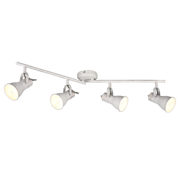 Spot listwa biały przecierany STEAM 4xE14x25W wym:17,7x77x10cm IP20 Trio 908818