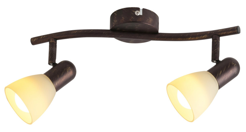 Spot listwa brąz antyczny-kremowy Soma 2xE14x15W wym:8x35x8cm IP20 Rabalux 908774