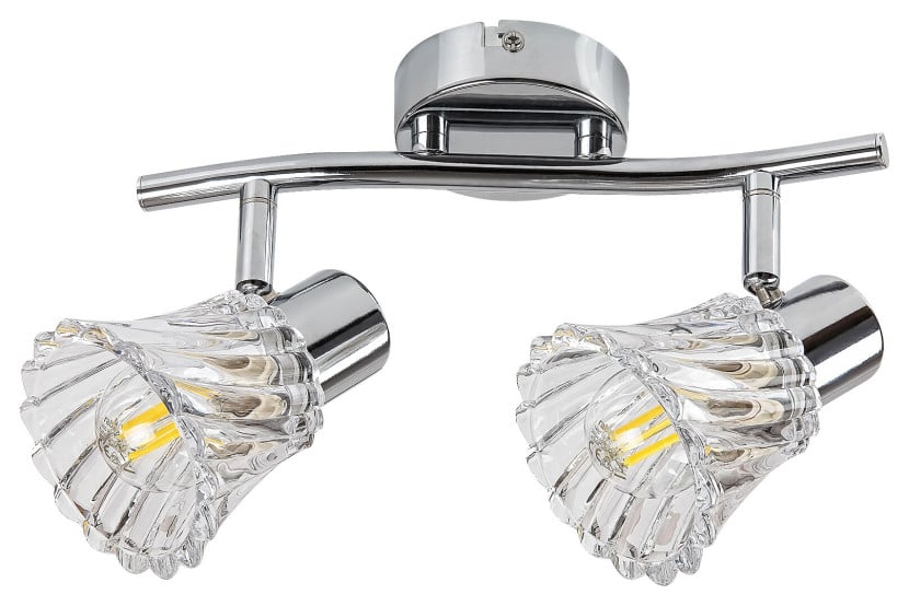 Spot listwa chromowany Hestia 2xE14x12W wym:13,5x26,5x13,5cm IP20 Rabalux 909202