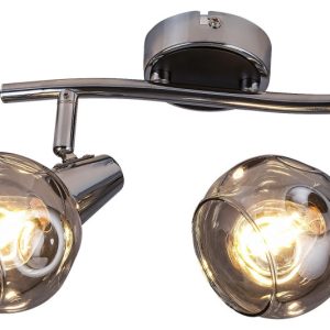 Spot listwa chromowany Tamara 2xE14x12W wym:15x26x15cm IP20 Rabalux 909143 Spot listwa chromowany Tamara 2xE14x12W wym:15x26x15cm IP20 Rabalux 909143