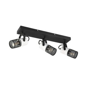 Spot listwa czarno-biały Tosh 3xE14x40W wym:19,5x9x44cm IP20 Trio 909045 Spot listwa czarno-biały Tosh 3xE14x40W wym:19,5x9x44cm IP20 Trio 909045