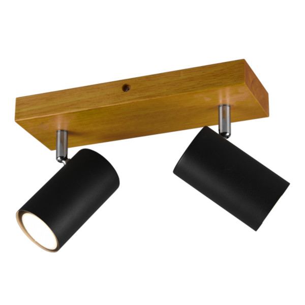 Spot listwa czarno-brązowy MARLEY 2xGU10x35W wym:16x26x9cm IP20 Trio 909667