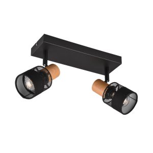 Spot listwa czarno-brązowy Nandini 2xE14x10W wym:17×8,5×38,5cm IP20 Trio 909207 Spot listwa czarno-brązowy Nandini 2xE14x10W wym:17×8,5×38,5cm IP20 Trio 909207
