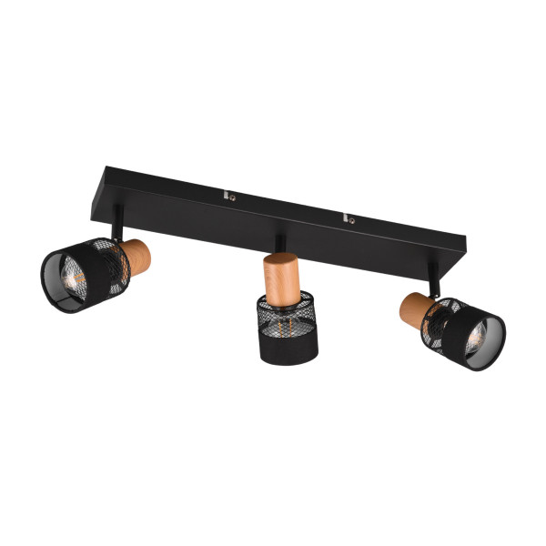 Spot listwa czarno-brązowy Nandini 3xE14x10W wym:17x8,5x58,5cm IP20 Trio 909641