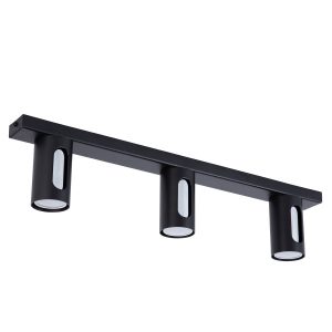 Spot listwa czarno-srebrny FLOW 3xGU10x10W wym:13x60x6cm IP20 Sigma 908720 Spot listwa czarno-srebrny FLOW 3xGU10x10W wym:13x60x6cm IP20 Sigma 908720