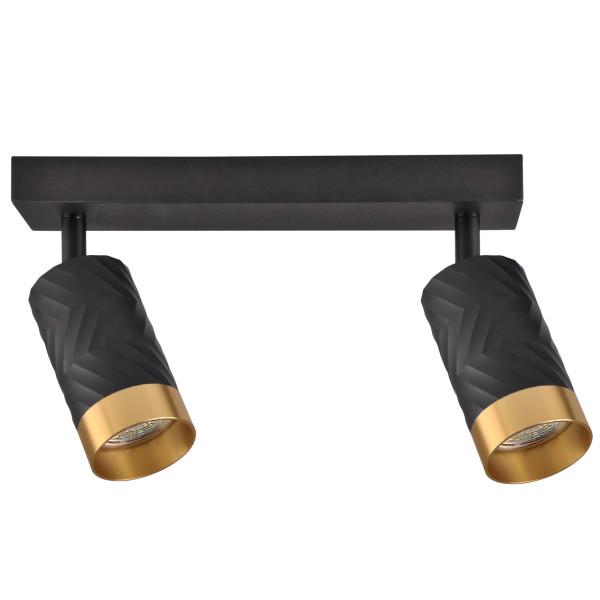 Spot listwa czarno-złoty ARRAS 2xGU10x10W wym:10x24x5,5cm IP20 Polux 908855