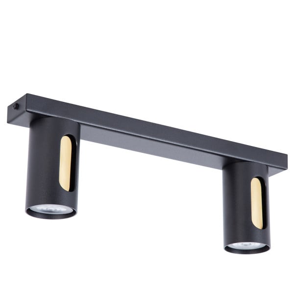 Spot listwa czarno-złoty FLOW 2xGU10x10W wym:13x38x6cm IP20 Sigma Lighting 909060