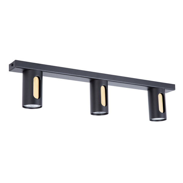 Spot listwa czarno-złoty FLOW 3xGU10x10W wym:13x60x6cm IP20 Sigma Lighting 908794