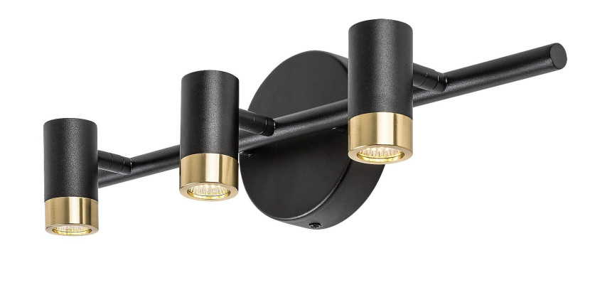Spot listwa czarno-złoty KADIR LED 9W biały neutralny IP20 Rabalux 908668