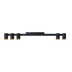 Spot listwa czarno-złoty Maribel 5xGU10x10W wym:13x100x6cm IP20 Polux 909164 Spot listwa czarno-złoty Maribel 5xGU10x10W wym:13x100x6cm IP20 Polux 909164