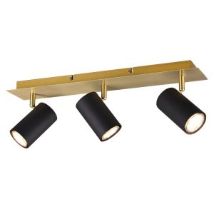 Spot listwa czarno-złoty MARLEY 3xGU10x35W wym:15x48x48cm IP20 Trio 908744 Spot listwa czarno-złoty MARLEY 3xGU10x35W wym:15x48x48cm IP20 Trio 908744