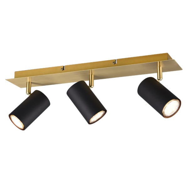 Spot listwa czarno-złoty MARLEY 3xGU10x35W wym:15x48x48cm IP20 Trio 908744