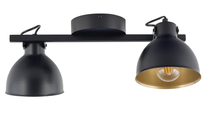Spot listwa czarno-złoty Mars 2xE27x15W wym:17x43x27cm IP20 Sigma Lighting 909637