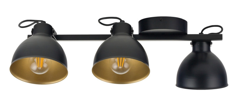 Spot listwa czarno-złoty Mars 3xE27x15W wym:17x54x27cm IP20 Sigma Lighting 908825