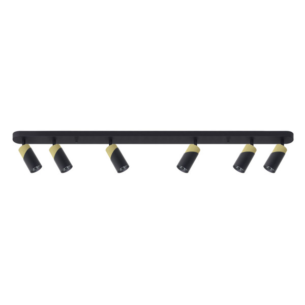 Spot listwa czarno-złoty Neo 6xGU10x8W wym:8,35x119,5x5,5cm IP20 Milagro 908921