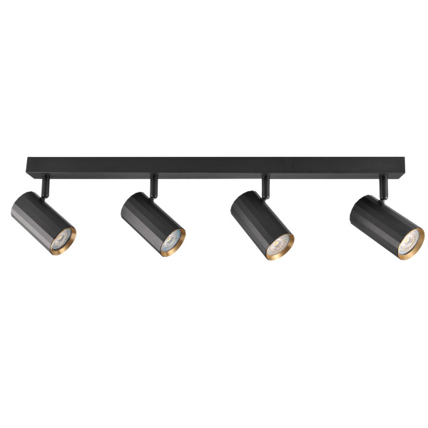 Spot listwa czarno-złoty NICEA 4xGU10x10W wym:10x59,5x5,5cm IP20 Polux 908753
