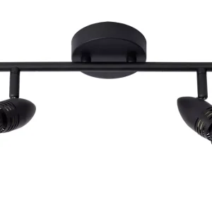 Spot listwa czarny Caro 2xGU10x5W wym:13x32x9cm IP20 Lucide 909681