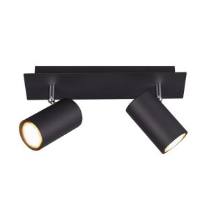 Spot listwa czarny-chromowany MARLEY 2xGU10x35W wym:15x30x9cm IP20 Trio 908791