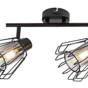 Spot listwa czarny-dymiony EMERENCIA 2xE14x40W wym:19x51x13cm IP20 Rabalux 910582
