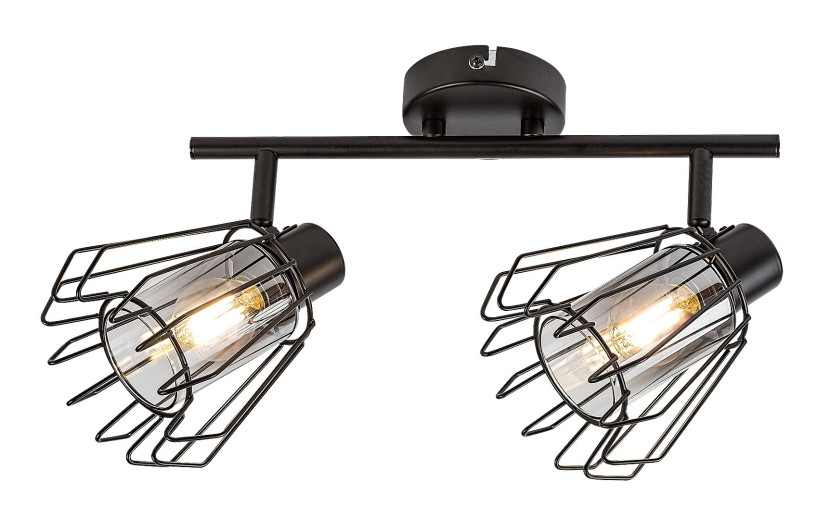 Spot listwa czarny-dymiony EMERENCIA 2xE14x40W wym:19x51x13cm IP20 Rabalux 910582