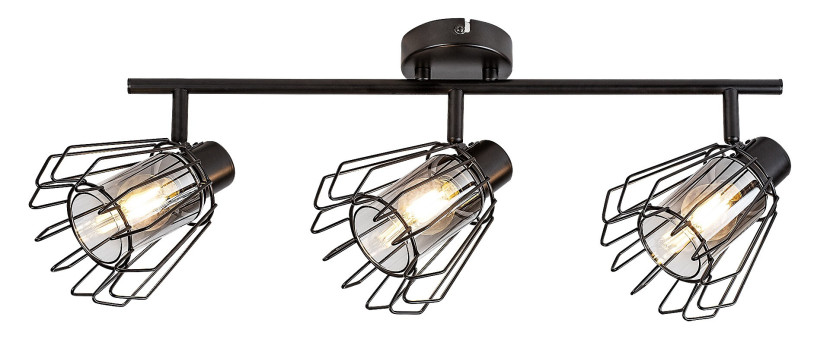 Spot listwa czarny-dymiony EMERENCIA 3xE14x40W wym:19x71x13cm IP20 Rabalux 910570