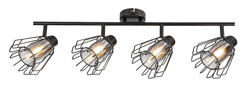 Spot listwa czarny-dymiony EMERENCIA 4xE14x40W wym:19x87x13cm IP20 Rabalux 910579