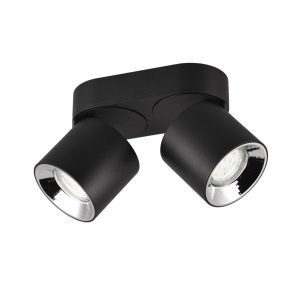 Spot listwa czarny Guayana 2xGU10x10W wym:12x18x8,7cm IP20 Trio 909088