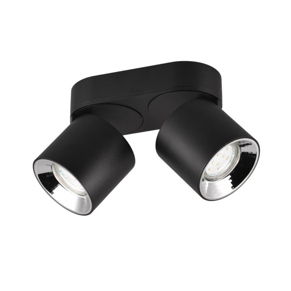Spot listwa czarny Guayana 2xGU10x10W wym:12x18x8,7cm IP20 Trio 909088