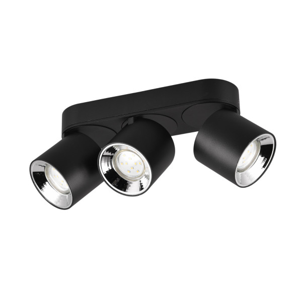 Spot listwa czarny Guayana 3xGU10x10W wym:12x8x27cm IP20 Trio 909229