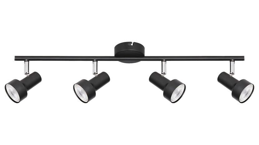 Spot listwa czarny Konrad 4xGU10x10W wym:14x60x8cm IP20 Rabalux 908732