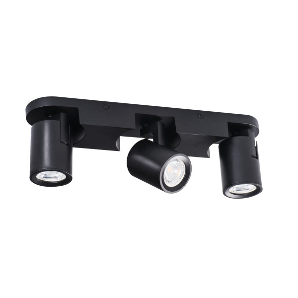 Spot listwa czarny LAURIN 3xGU10x35W wym:11x34x7cm IP20 Kanlux 909151