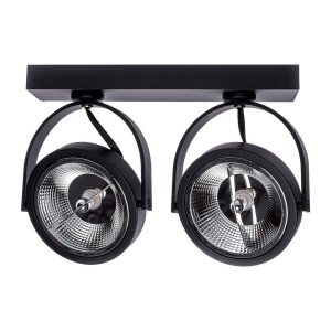 Spot listwa czarny LUGAR 2xAR111x35W wym:14x28x12cm IP20 Milagro 909132