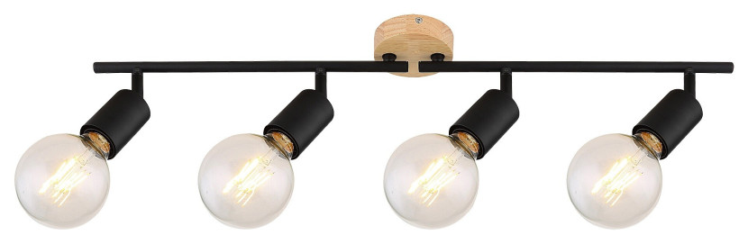 Spot listwa czarny matowy Pablo 4xE27x40W wym:12,5x72x12,5cm IP20 Rabalux 915108