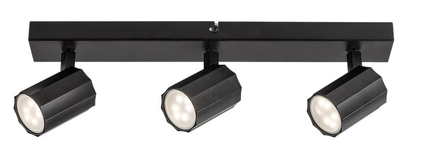 Spot listwa czarny matowy ROGELIO 3xGU10x5W wym:12,5x43x5cm IP20 Rabalux 909174