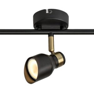 Spot listwa czarny matowy-złoty LILOU 3xGU10x25W IP20 Rabalux 909055
