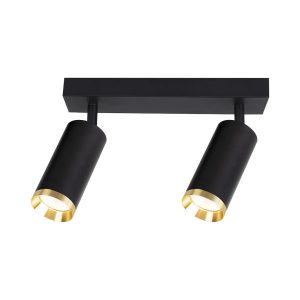 Spot listwa czarny MICA 2xGU10x10W wym:19,5x26x6cm IP20 Milagro 908956