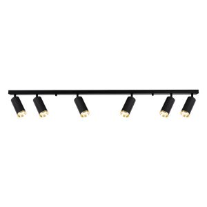 Spot listwa czarny MICA 6xGU10x10W wym:19,5×119,5x6cm IP20 Milagro 909096