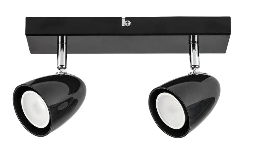 Spot listwa czarny PERICO 2xGU10x5W wym:15x26x7cm IP20 Rabalux 909254