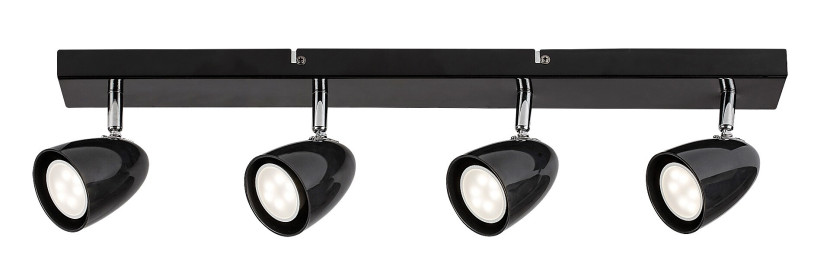 Spot listwa czarny PERICO 4xGU10x5W wym:15x60x7cm IP20 Rabalux 909242
