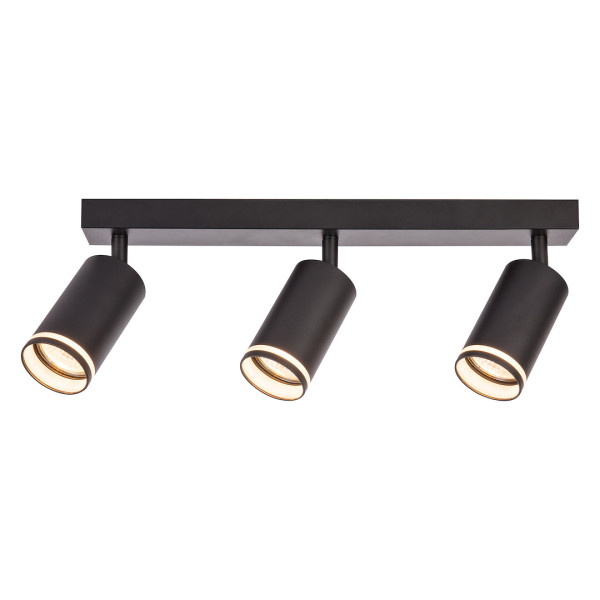 Spot listwa czarny PIPE 3xGU10x10W wym:16,5x39x5,5cm IP20 Milagro 909147