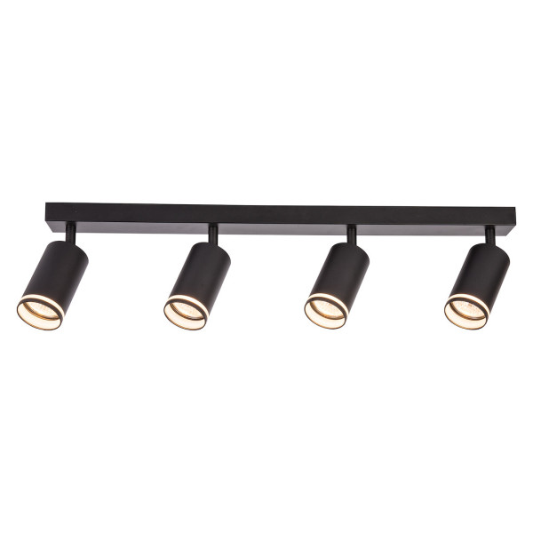 Spot listwa czarny PIPE 4xGU10x10W wym:16,5x59,5x5,5cm IP20 Milagro 909049