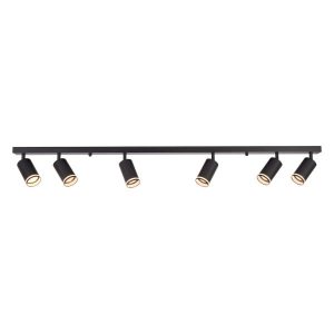 Spot listwa czarny PIPE 6xGU10x10W wym:16,5×119,5×5,5cm IP20 Milagro 908783 Spot listwa czarny PIPE 6xGU10x10W wym:16,5×119,5×5,5cm IP20 Milagro 908783