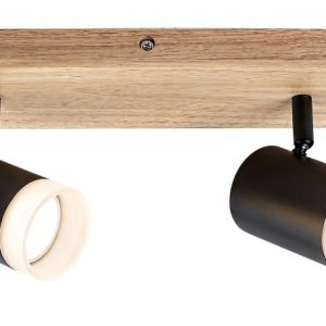 Spot listwa dąb-czarny Toras 2xGU10x10W wym:17,5x6x6cm IP20 Rabalux 909028