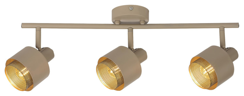 Spot listwa jasny brązowo-złoty Fedora 3xE14x12W IP20 Rabalux 910578